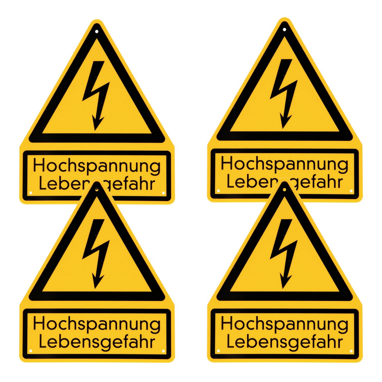 Ks Tools Warnschild Hochspannung Lebensgefahr Sicherheitsschild Schild 4 Stück B-Ware