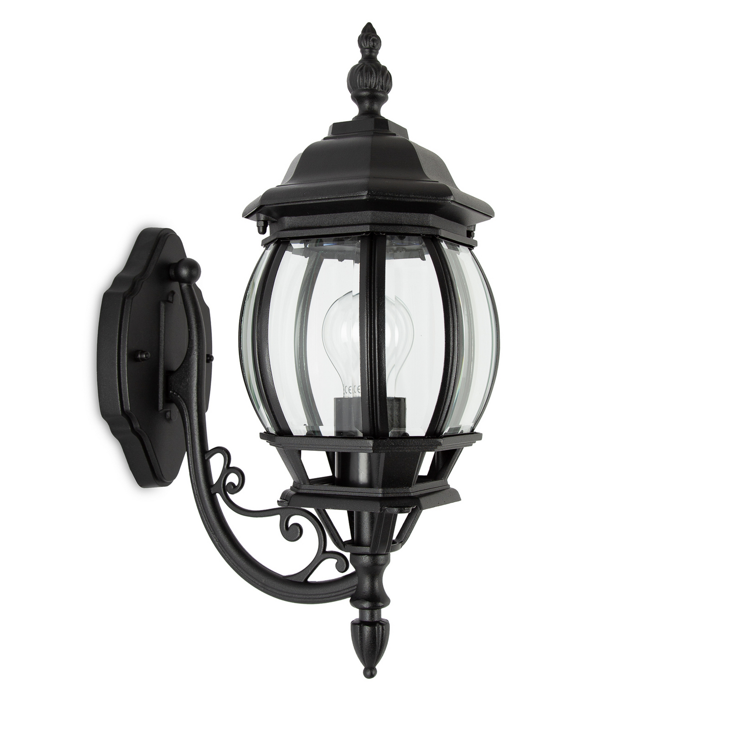 Ks Verlichting Außenwandlampe Außenleuchte Andrew Kristallglas Schwarz Stehend B-Ware - 8714732512046