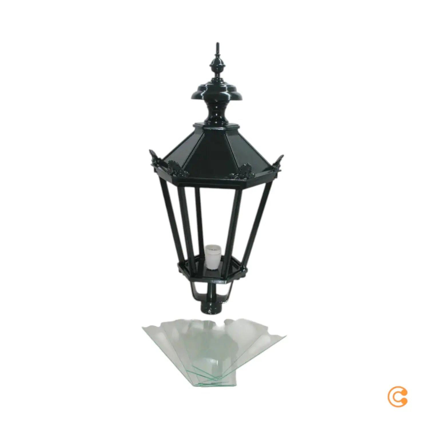 B-Ware Ks Verlichting Außenwandleuchte Charles Außenlampe Grün Höhe 1m Siehe Text/Foto - 8714732140201