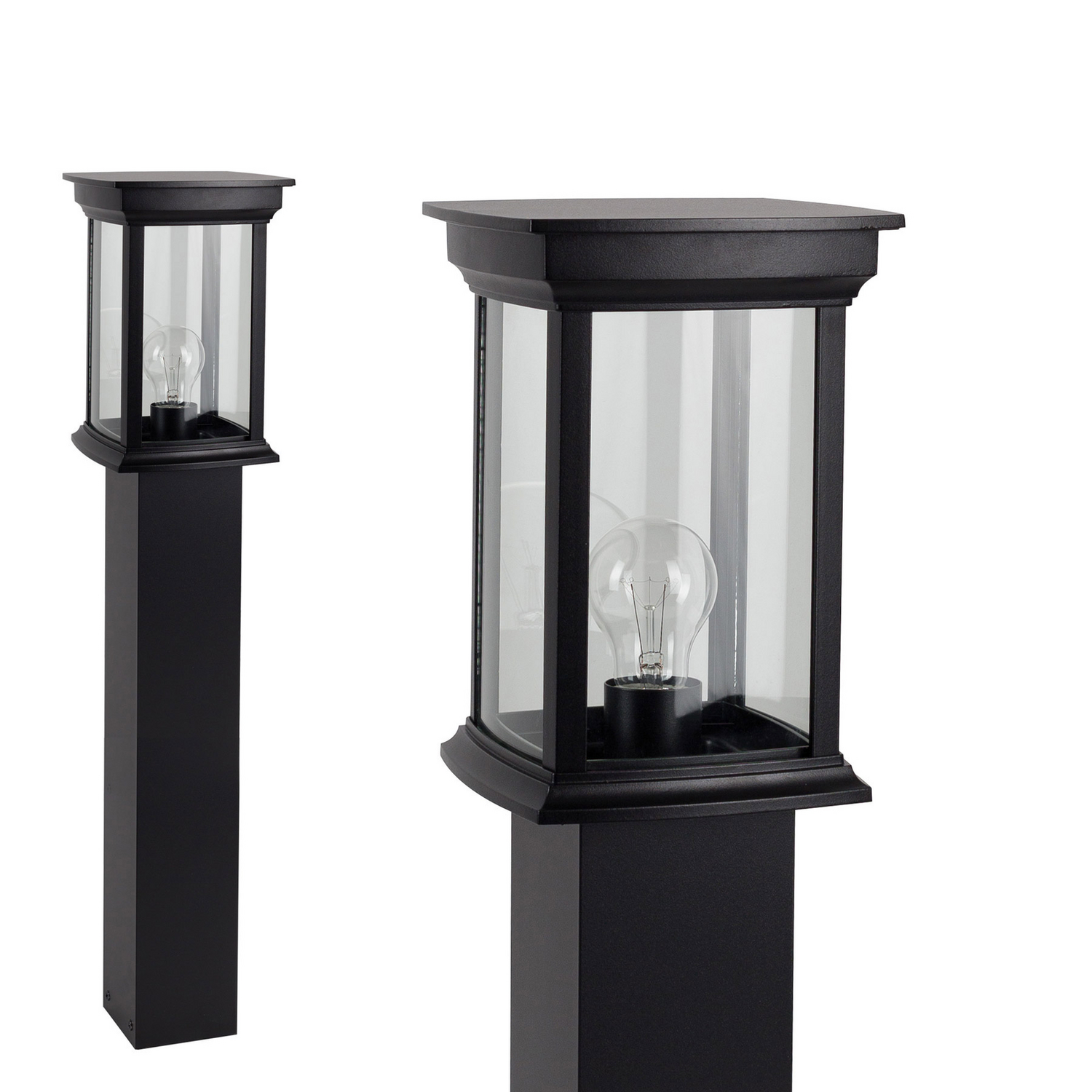 Ks Verlichting Wegeleuchte Außenlampe Wegelicht Schwarz E27 Aluminium B-Ware - 8714732760805