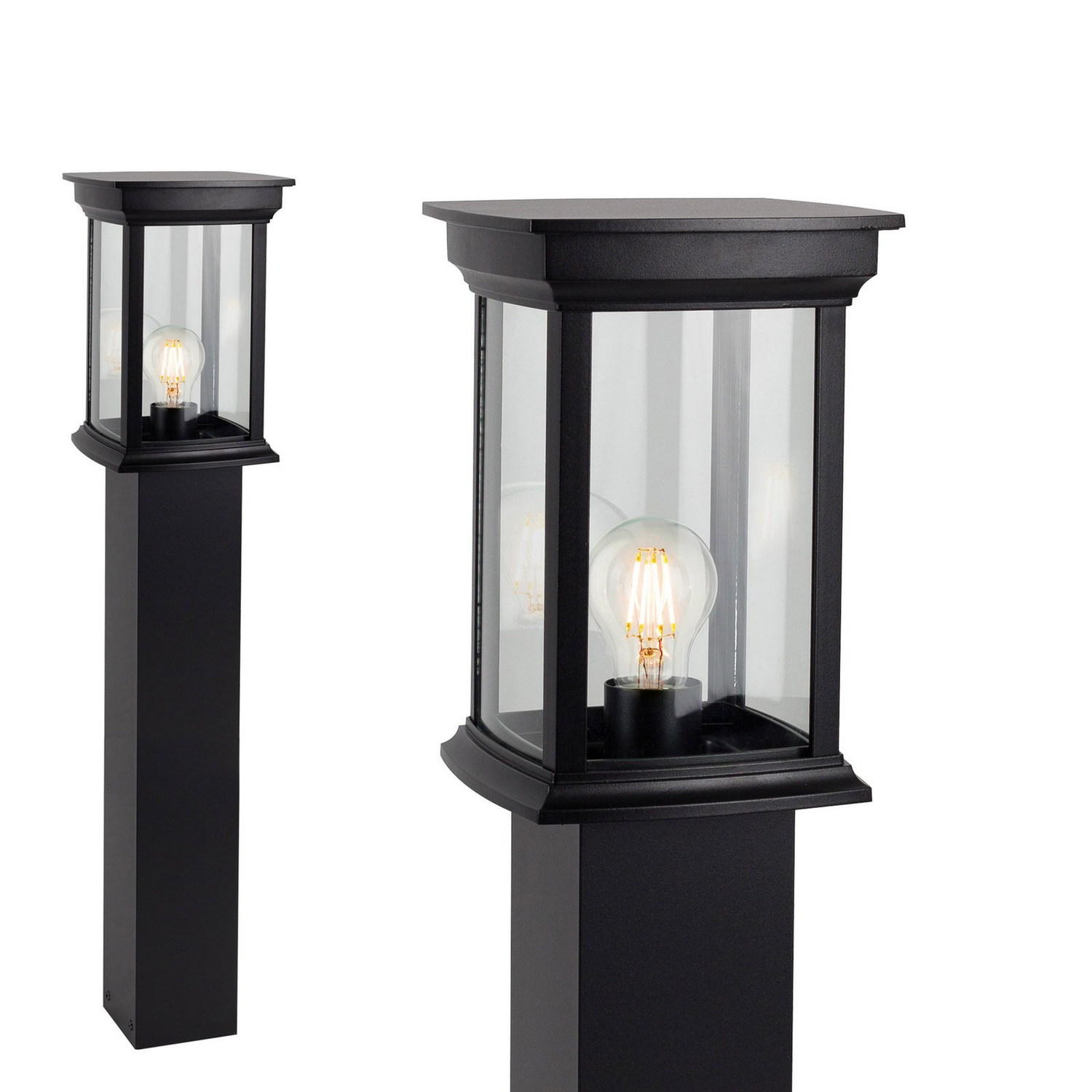 Ks Verlichting Wegeleuchte Außenlampe Wegelicht Schwarz E27 Aluminium B-Ware - 8714732760805