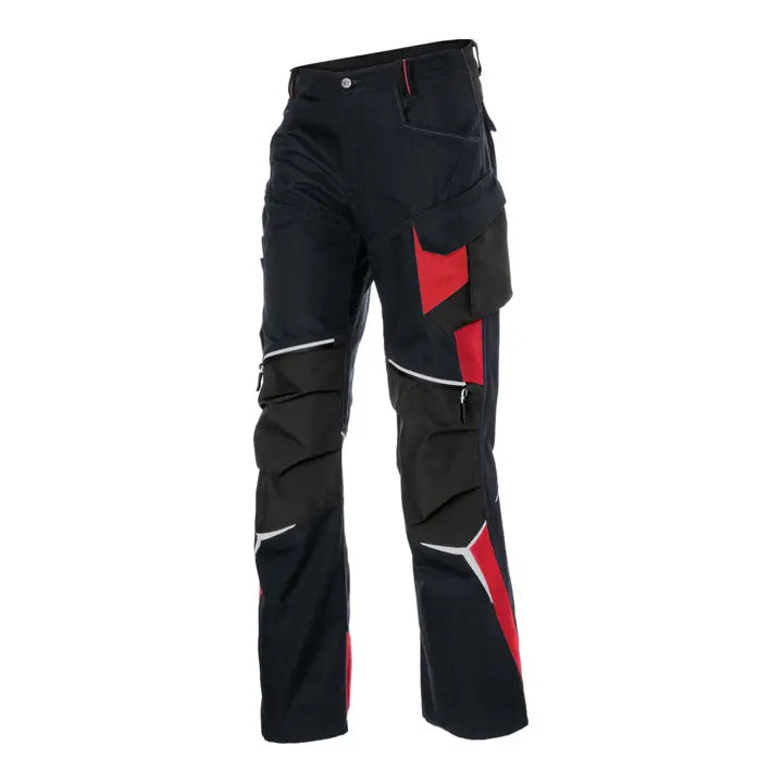 B-Ware Kübler Hose Arbeitshose Berufsbekleidung Schwarz Mittelrot Stretch Größe 50 - 4053813489995