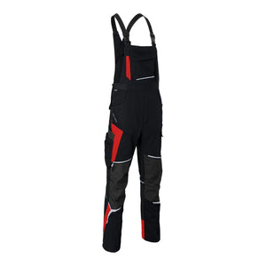 B-Ware Kübler Latzhose Arbeitshose Bodyforce Psa 2 Schwarz Mittelrot Größe 66