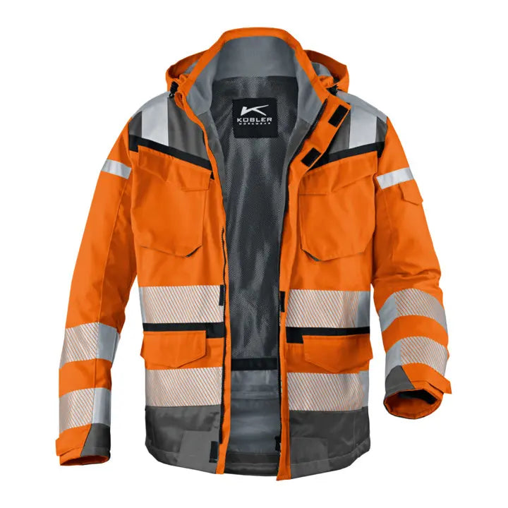 B-Ware Kübler Psa Jacke Arbeitsjacke Reflectiq 1307 Jacke Warnorange Anthrazit Größe L - 4053813369808