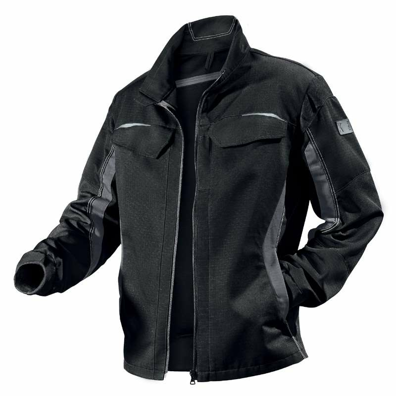 B-Ware Kübler Pulsschlag Jacke Gr. 42 Arbeitsjacke Schutzjacke 1324 Schwarz Anthrazit - 4053813050843