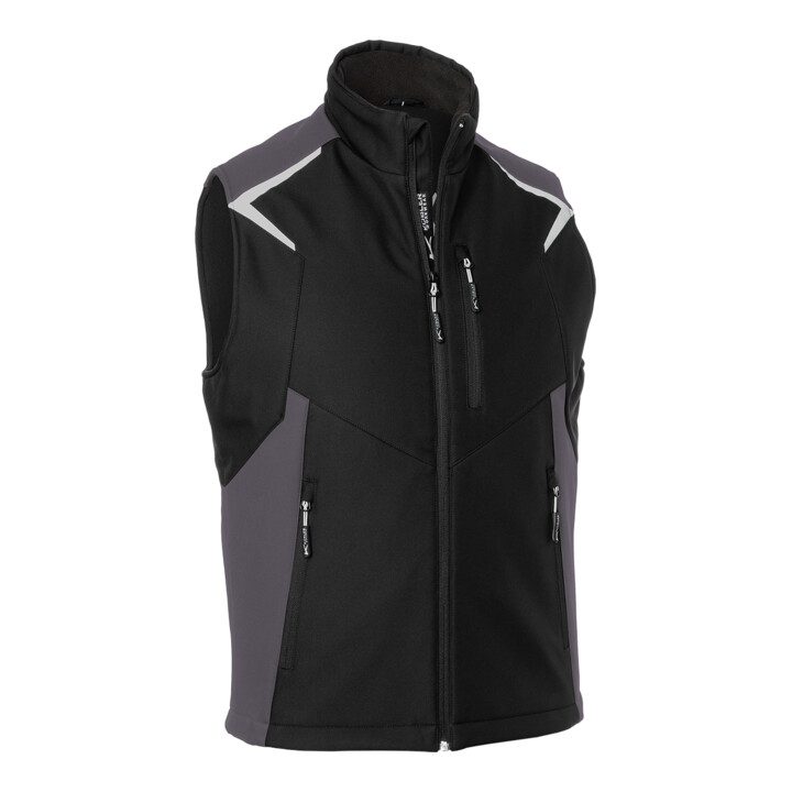 Kübler Softshell Weste Bodyforce Schwarz Anthrazit Form 7125 Größe M Jacke B-Ware - 4053813482705