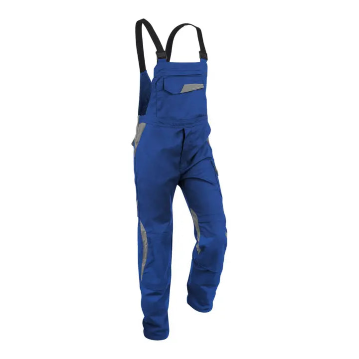 B-Ware Kübler Latzhose Arbeitshose Hose Kornblumenblau Mittelgrau Baumwolle Größe 26 - 4053813308821