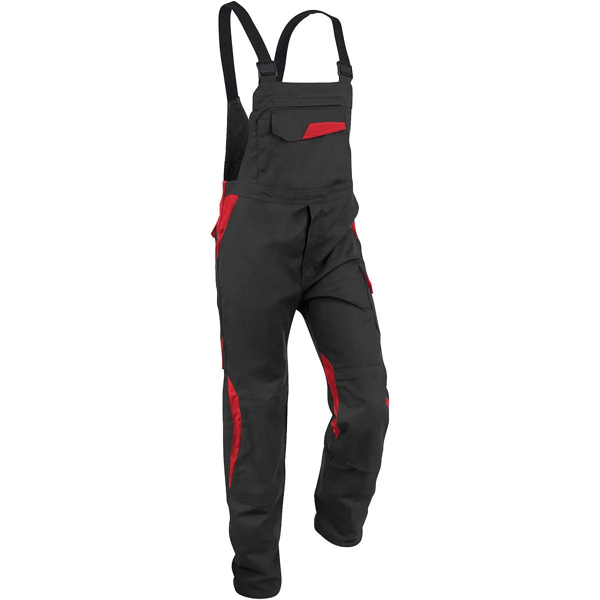 B-Ware Kübler Latzhose Arbeitshose Vita Baumwolle Hose Schwarz Mittelrot Größe 110 - 4053813314242