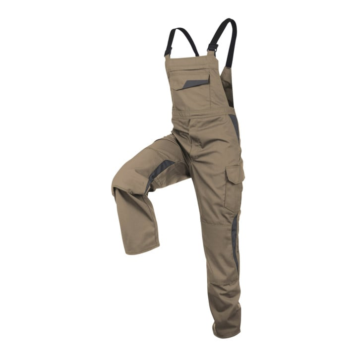 Kübler Latzhose Arbeitshose Vita Mix Sandbraun Anthrazit 3 L47 Arbeitsklamotten B-Ware - 4053813310664