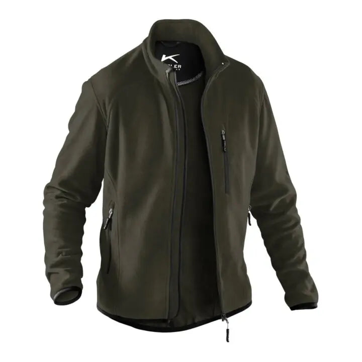 B-Ware Kübler Jacke Arbeitsjacke Oliv M Polyester Fleece Reißverschluss Wetterjacke - 4053813332659