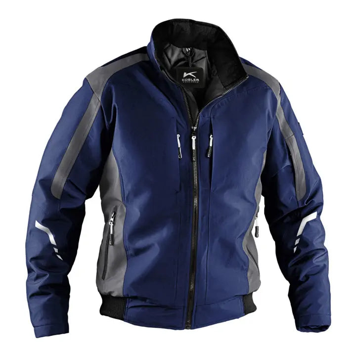 B-Ware Kübler Jacke Arbeitsjacke Wetter Dress Stepp Kapuze Dunkelblau Anthrazit Gr Xl - 4053813245041