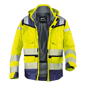 B-Ware Kübler Wetterjacke Regenjacke Arbeitsjacke SYMPATEX PSA 2 Jacke 3XL warngelb