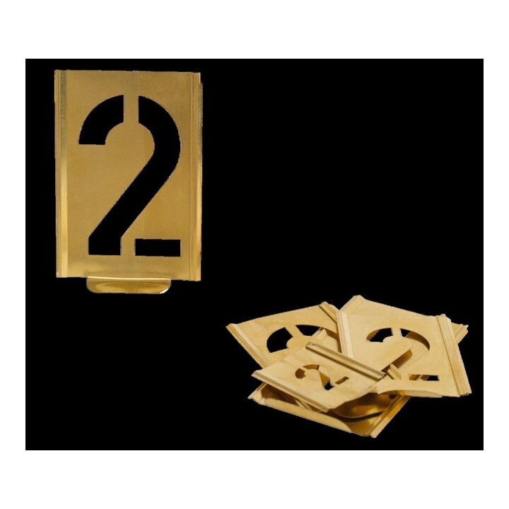 B-Ware Kukko Signierschablonensatz Schablonenset 70mm Spezialblech Set Zahlen 0 9 - 4027474006389