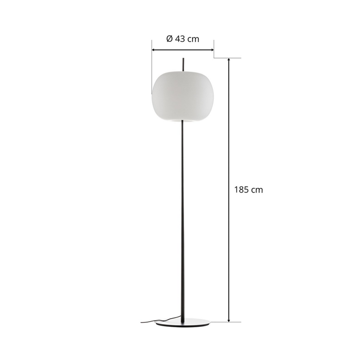 Kundalini Stehleuchte Lampe Schwarz Kushi Xl 185 Cm Dimmer Designerlicht Leuchte B-Ware - 8015086003410