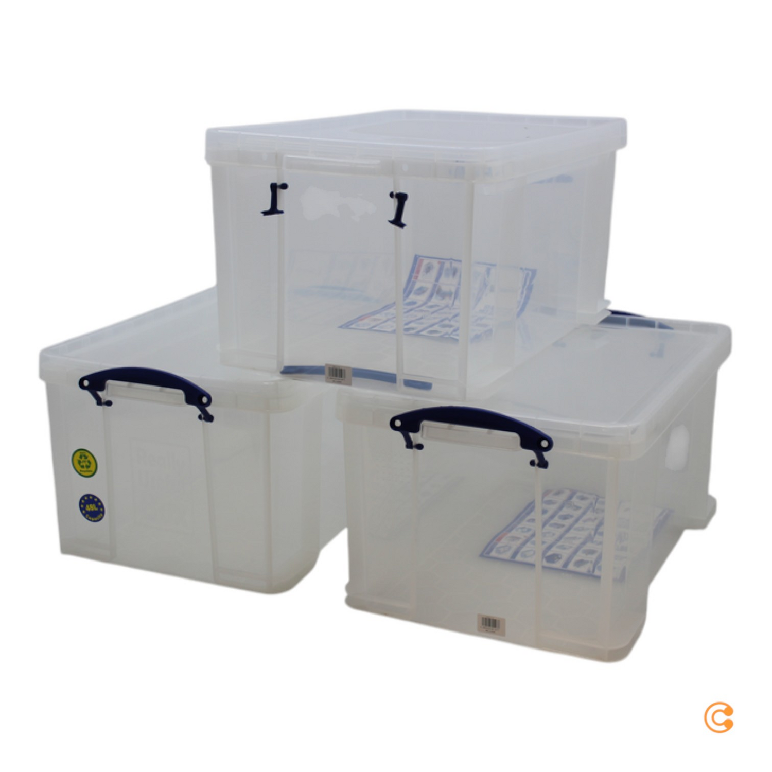 Really Useful Box Aufbewahrungsbox Deckel 48 L Polypropylen 3er Siehe Text/Foto B-Ware - 5060980791218