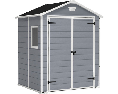 B-Ware Keter Gerätehaus Manor Gartenhaus Geräteschuppen Mit Fußboden 175 X 145 Cm Grau  - 7290103660390