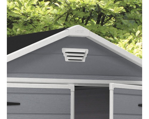 B-Ware Keter Gerätehaus Manor Gartenhaus Geräteschuppen Mit Fußboden 175 X 145 Cm Grau  - 7290103660390