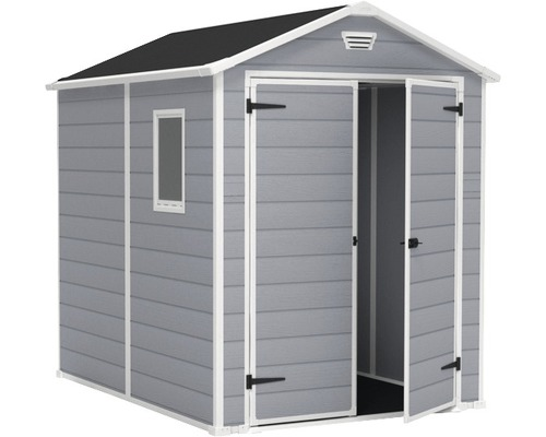 B-Ware Keter Gerätehaus Manor Gartenhaus Geräteschuppen Mit Fußboden 175 X 145 Cm Grau  - 7290103660390