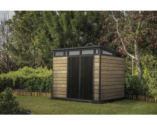B-Ware Keter Gartenhaus Hütte Häuschen Schuppen Shed Signature Ashwood 279x218cm - 7290112639004