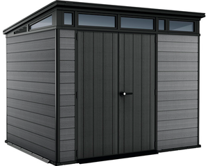 B-Ware Keter Gartenhaus Gerätehaus Cortina 9x7 Inkl. Fußboden Haus Grau 279 X 216 Cm