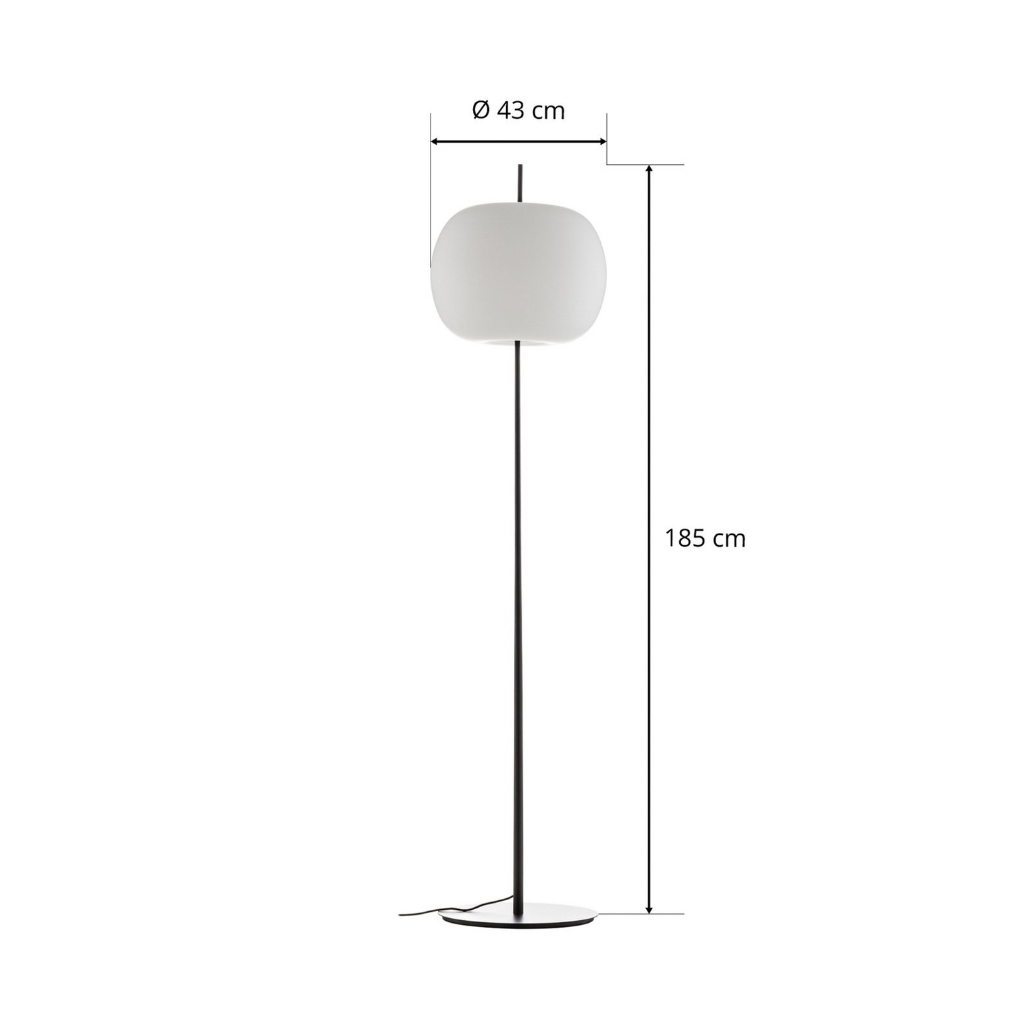 B-Ware Kundalini Stehleuchte Lampe Schwarz Kushi Xl 185 Cm Dimmer Designerlicht Leuc287 - 8015086003410