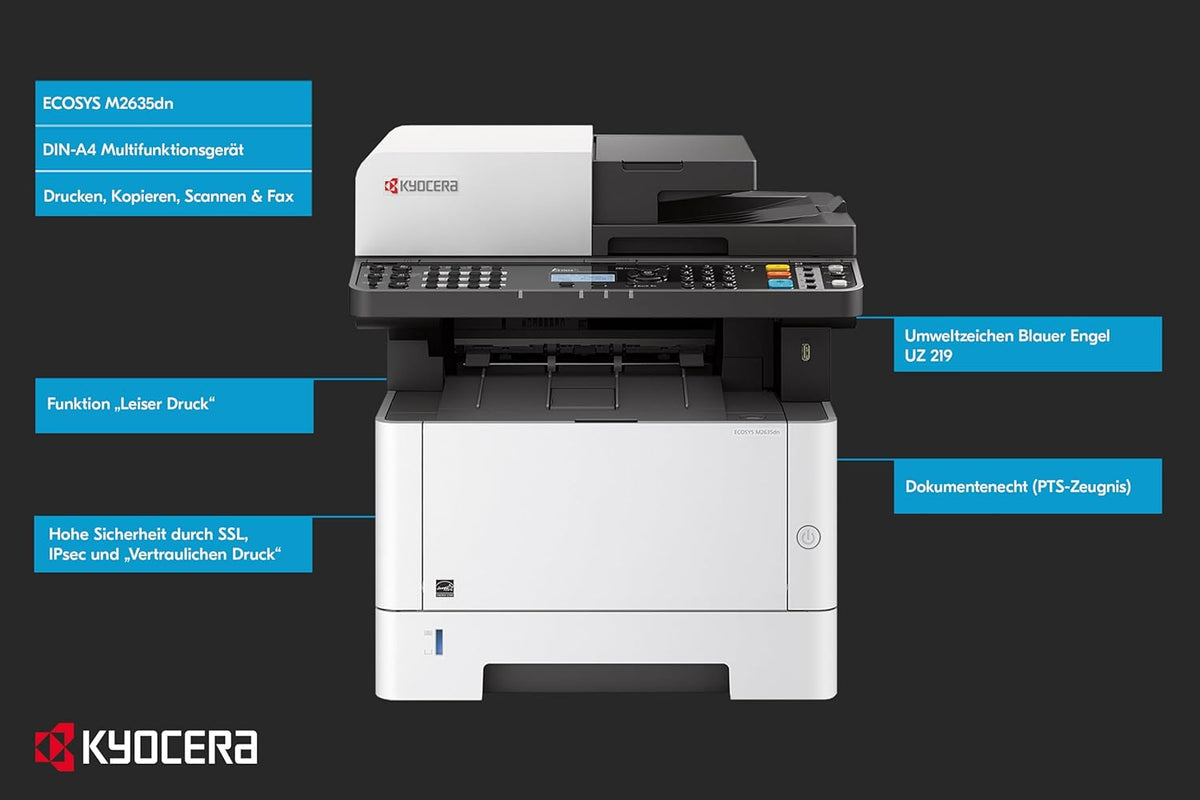 Kyocera ECOSYS M2635dn Multifunktionsdrucker Monolaser A4 DEFEKTWARE - 0632983040270
