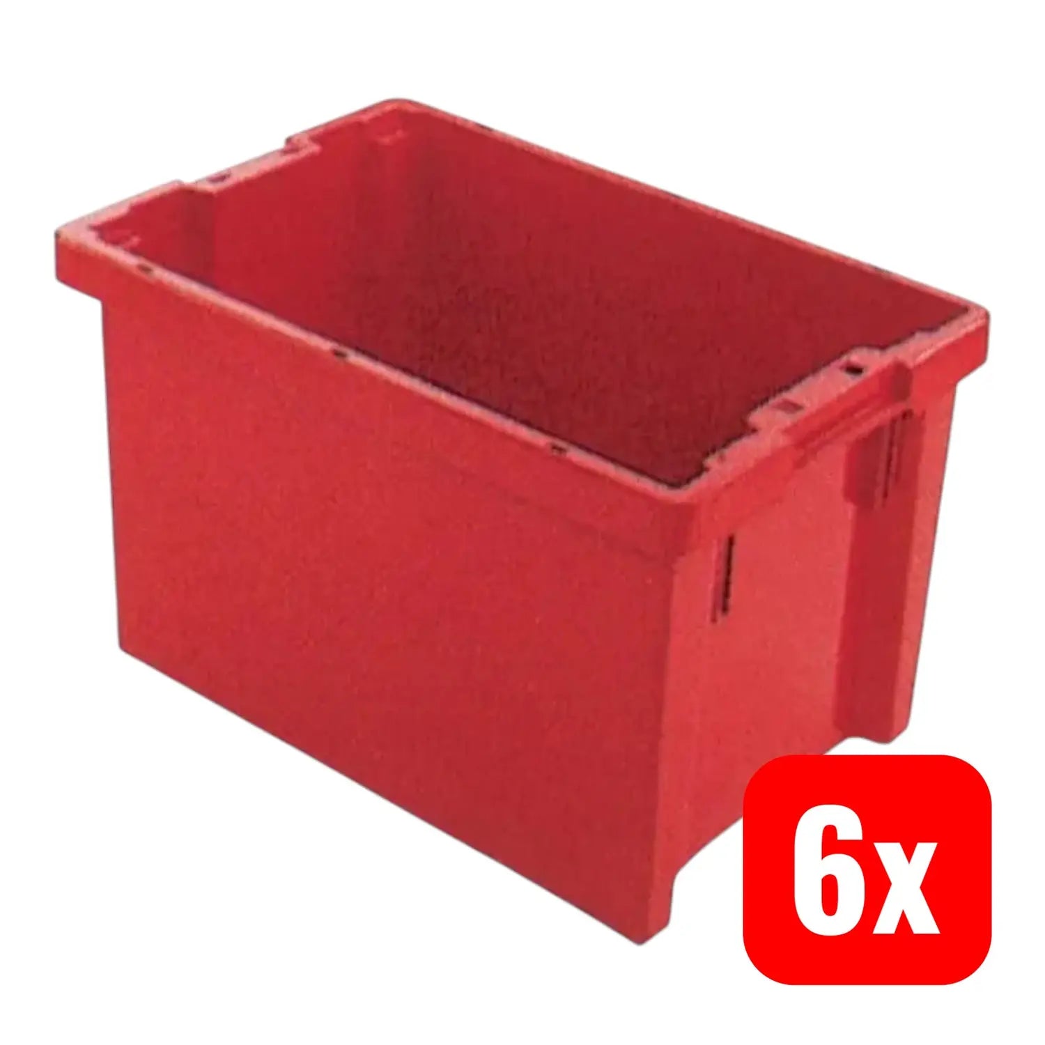 B-Ware La Ka Pe Drehstapelbehälter Box Container Pp Rot 65l L600x B400  6 Stück - 4031022013170