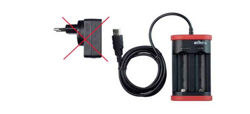 Wiha Ladegerät Für Akku Typ 18500 Li Ion Akkuladegerät Siehe Text/Foto B-Ware - 4010995419158
