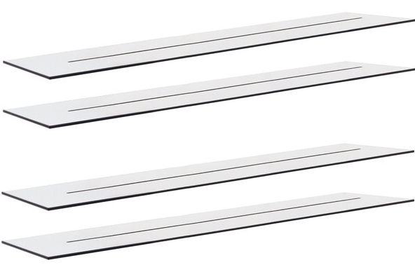 B-Ware Magis Me Too Ladrillos Ablage Regalsystem Set 2 200x36,8cm 4 Regalböden Weiß - 427173