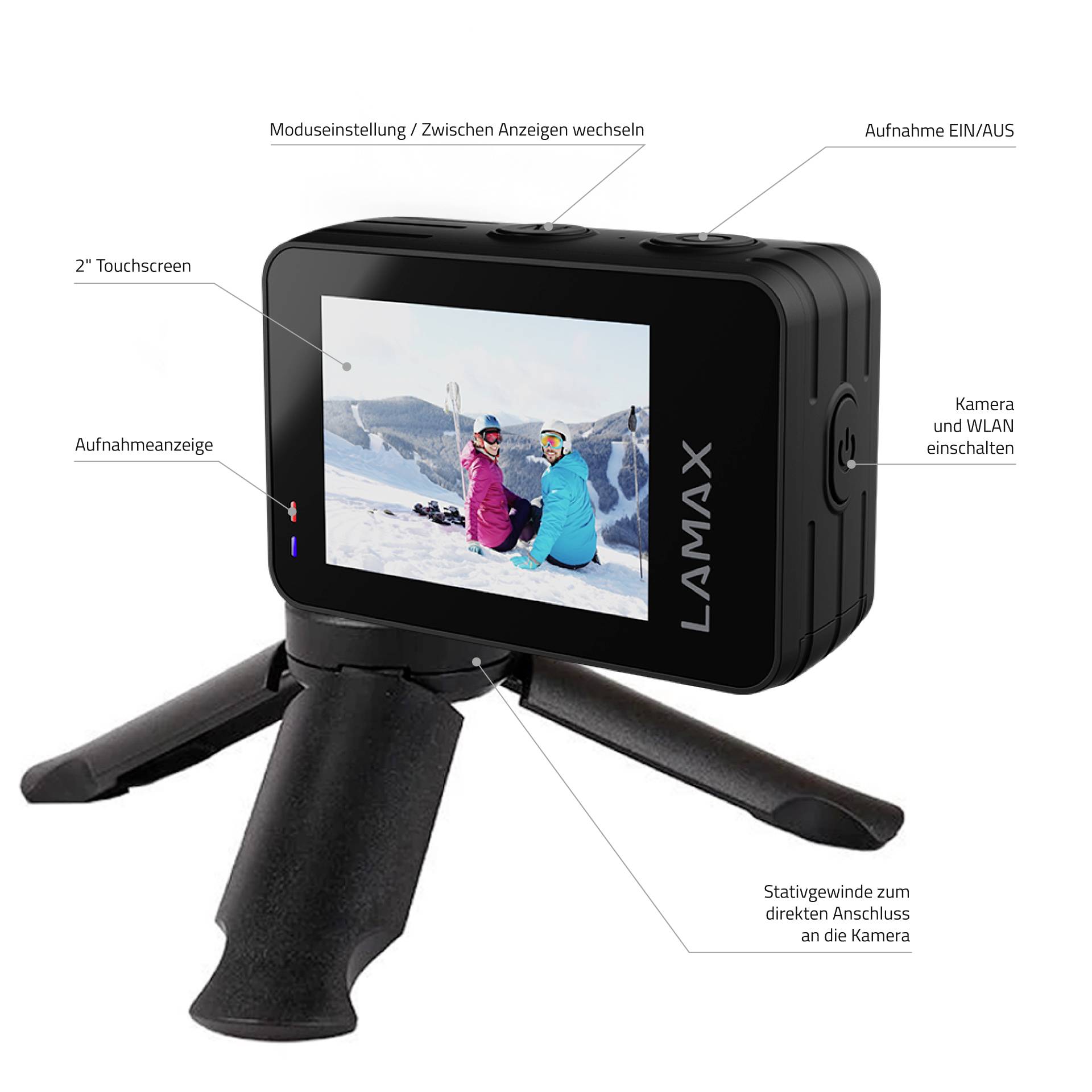 Lamax Action Cam W10.1 Kamera Digitalkamera Multimediakamera 4K 60 DEFEKTWARE - 8594175355550
