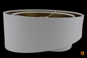 B-Ware Euluna Chloe Lampenschirm Deckenlampenschirm Lampen Schirm Lampe Weiß Gold ø50cm