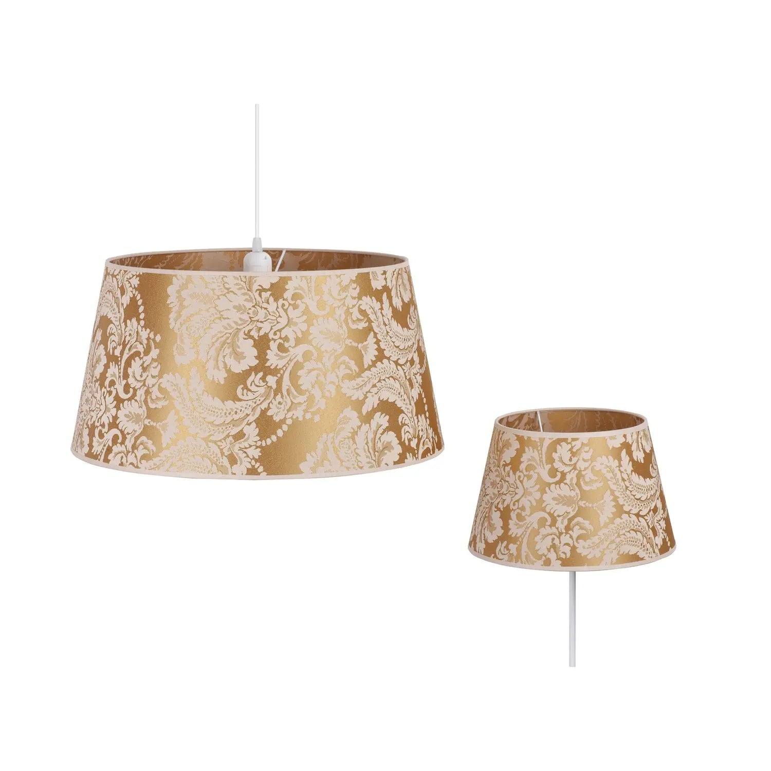 B-Ware Duolla Lampenschirm Schirm Cone Gold Höhe 25,5 Cm Lampenaufsatz Lampenabdeckung - 5903689185127