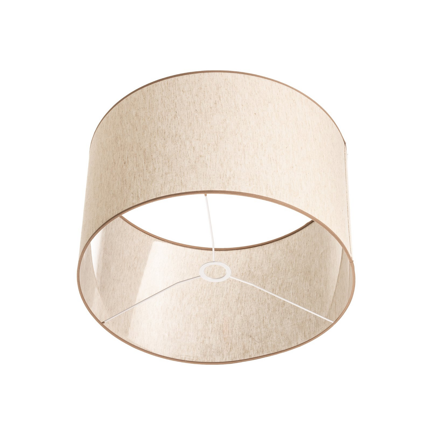 Lampenschirm Roller Ecru/Beige ø 50 Cm Höhe 30 Cm Lampe Leuchte Spot Schirm B-Ware - 5903689188418