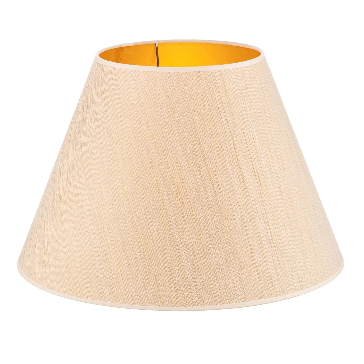 B-Ware Lampenschirm Schirm Sofia Textil Weiß Gold Gestreift Innenraum Höhe 31cm - 5903689186308