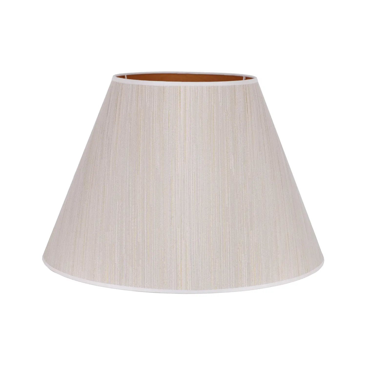 B-Ware Lampenschirm Schirm Sofia Textil Weiß Gold Gestreift Innenraum Höhe 31cm - 5903689186308