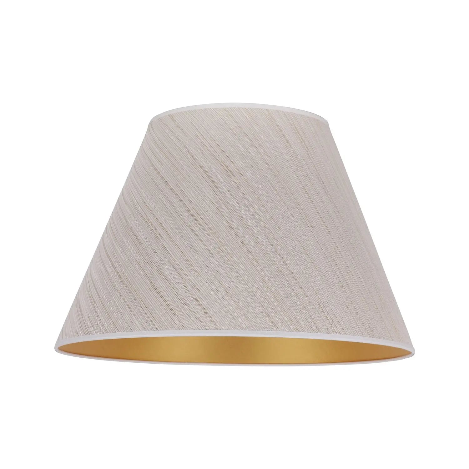 B-Ware Lampenschirm Schirm Sofia Textil Weiß Gold Gestreift Innenraum Höhe 31cm - 5903689186308