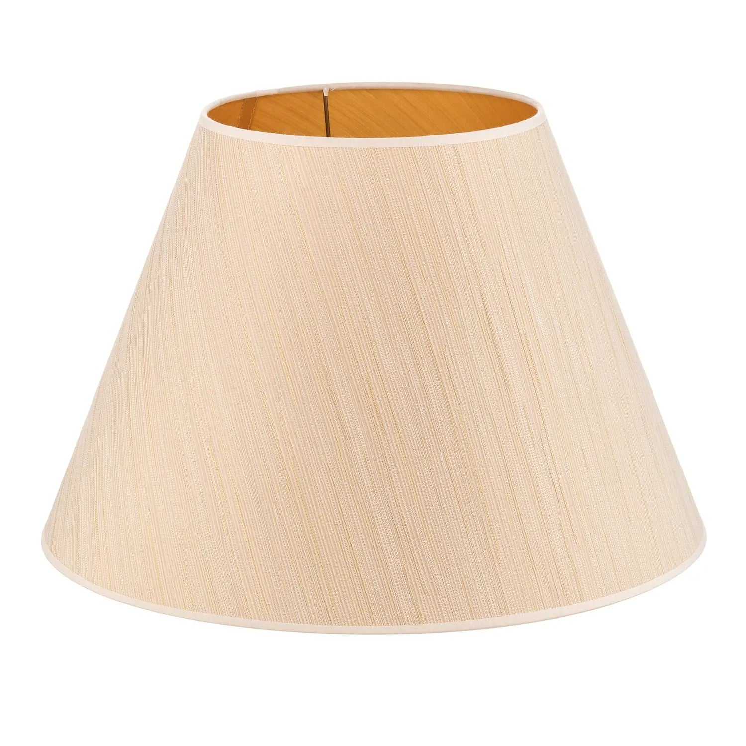 B-Ware Lampenschirm Schirm Sofia Textil Weiß Gold Gestreift Innenraum Höhe 31cm - 5903689186308