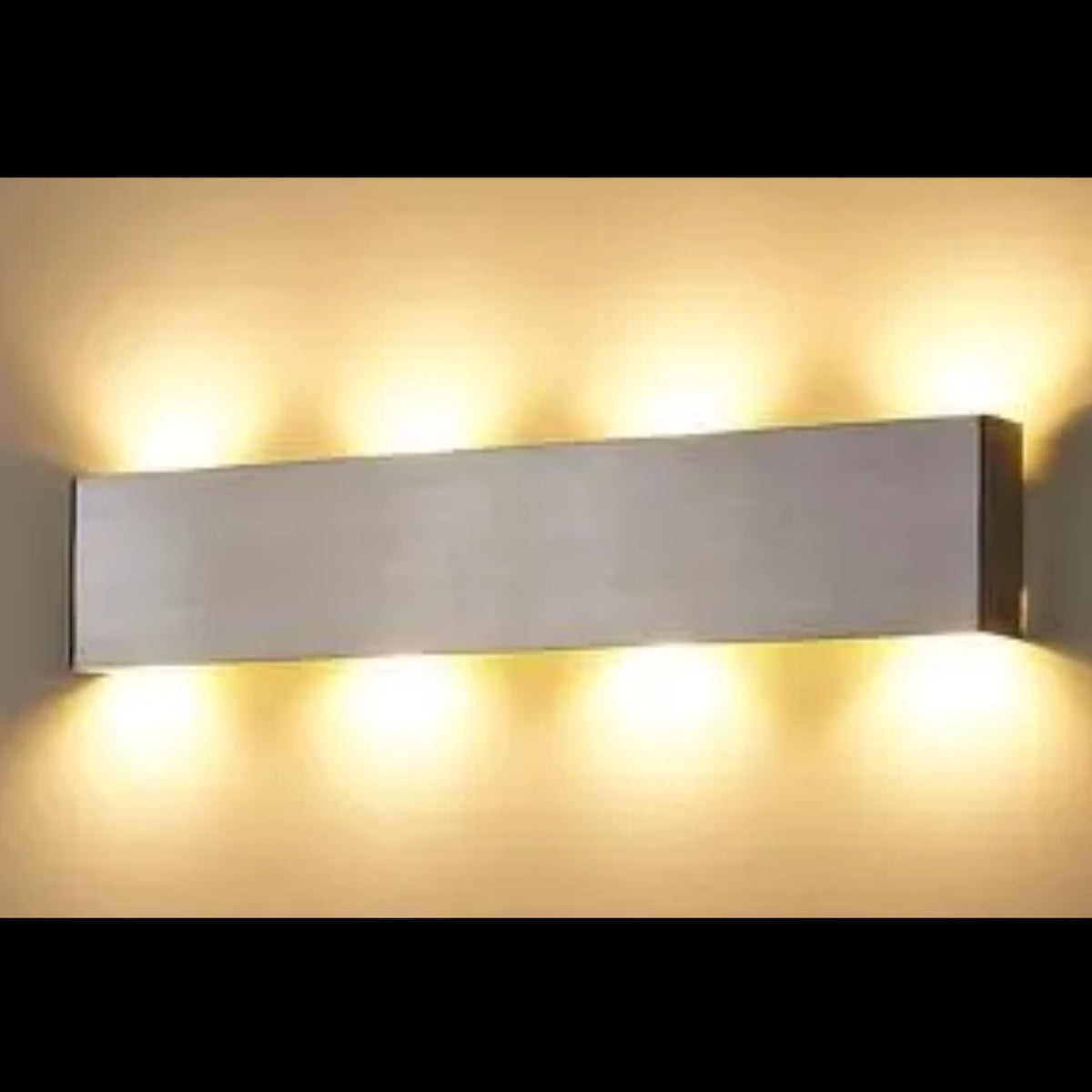 Lampenwelt Wandleuchte Wandlampe Metall COB LED Enja Silber Beleuchtung 46 cm - 4251096510577