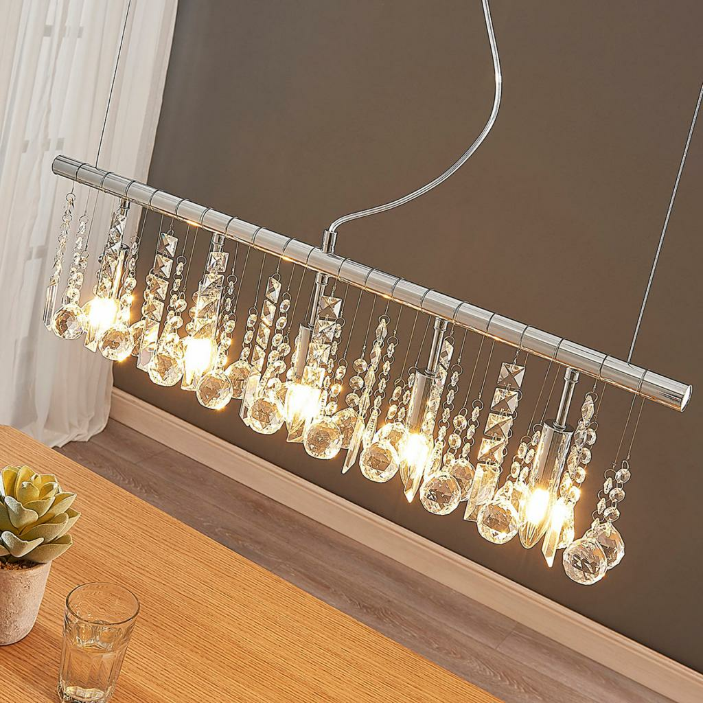 B-Ware Lindby Längliche Pendelleuchte Pendelleuchte Lampe Leuchte Matei Kristallen 5 Fl - 4251096537529
