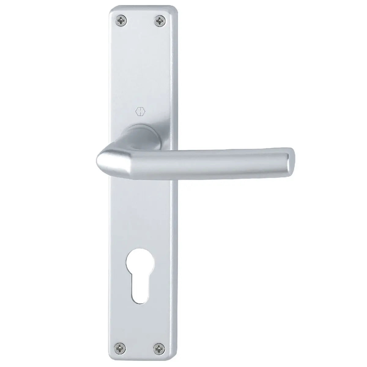 B-Ware Hoppe Langschildgarnitur Türgarnitur Türgriff 1117/202 Sp Alu F1 Pz 72mm 12 Stück - 4012789055924