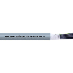 B-Ware Lapp Schleppkettenleitung Steuerleitung ölflex Chain 809 Grau 4 G 0.5 Mm² 100 M