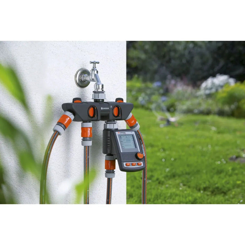 GARDENA 4-Wege-Verteiler 8194 Wasserverteiler Bewässerungssystem Garten Zubehör - 4078500819404