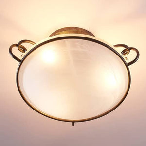 B-Ware Lindby Deckenlampe Rando LED Deckenleuchte dimmbar silber Ø50cm Glas 3-flammig