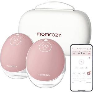 B-Ware Momcozy Milchpumpe Mobile Flow M9 Akkupumpe 2 Stück Hautfreundlich Weiß Pink