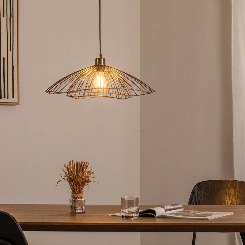Opviq Pendelleuchte Hängeleuchte Tel LED Lampe dimmbar messing Ø50cm 1-flammig - 8684283478750