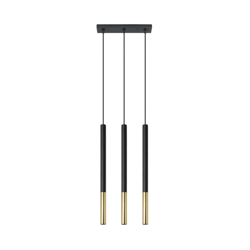 Euluna Pendelleuchte Hängeleuchte Thalassa 3-flammig LED dimmbar schwarz/gold - 4251911781601