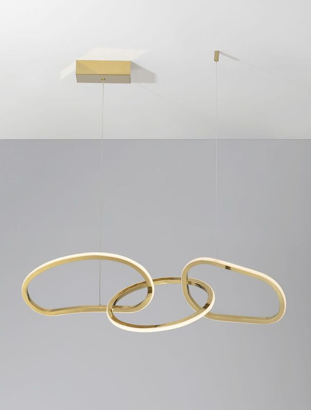 Nova Luce Pendelleuchte Hängeleuchte LED Gold GIRISH Warmweiß dimmbar 41 W Lampe - 5212017433114