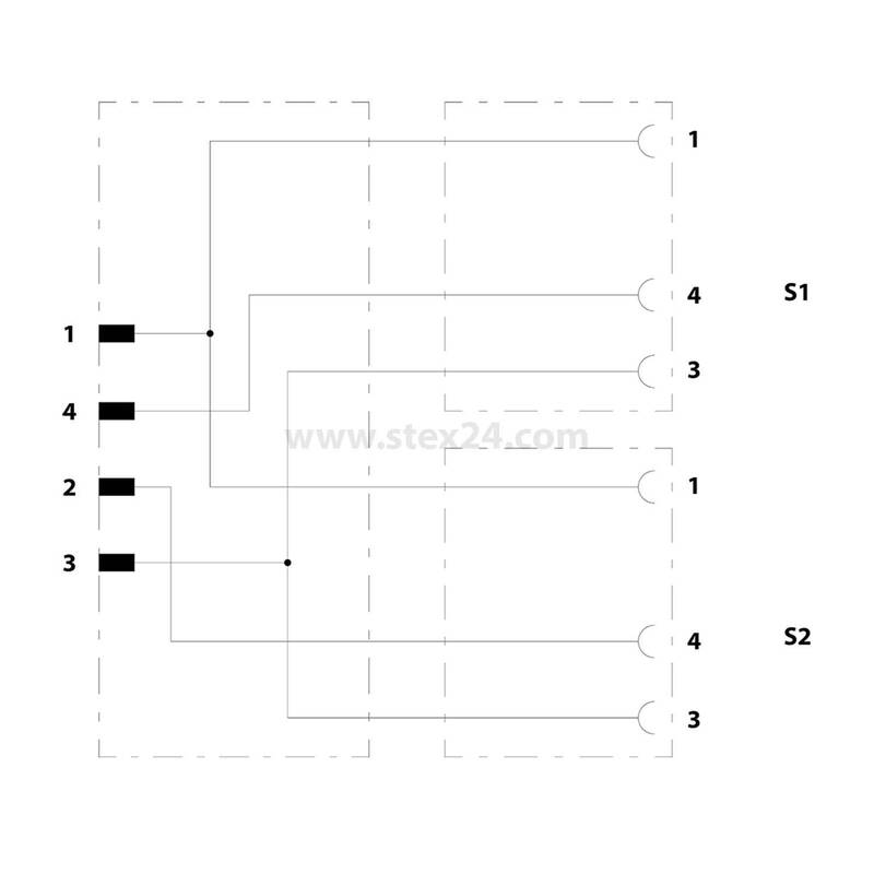 Phoenix Contact Sensor-Aktor-Stecker Kabelkonfektion Schwarz M12 Y-Adapter - 4017918135164