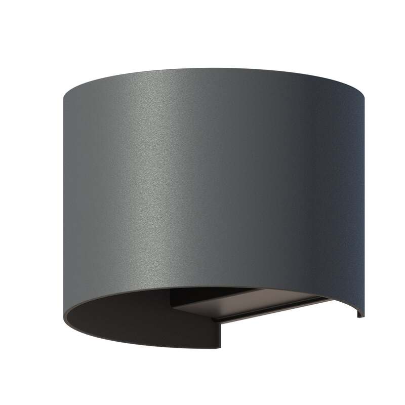 Calex Außenwandleuchte Gartenlampe Oval LED Wandleuchte anthrazit 10x11,5cm - 8712879161752