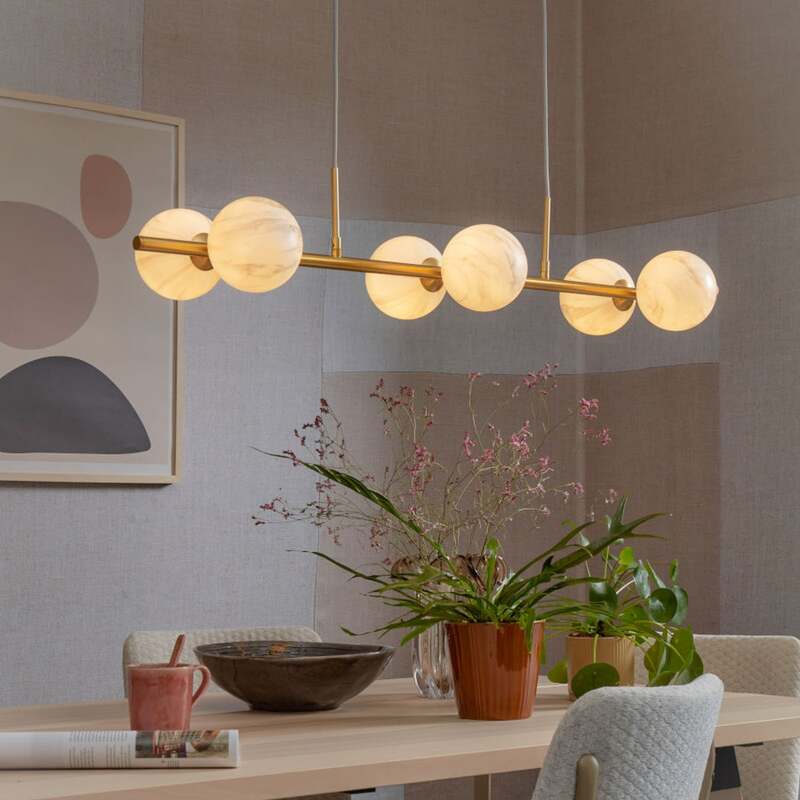 It's about RoMi Hängeleuchte Carrara LED Pendelleuchte dimmbar grau marmoriert - 8716248087278